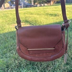 Brown Leather Crossbody Bag• Vince camuto